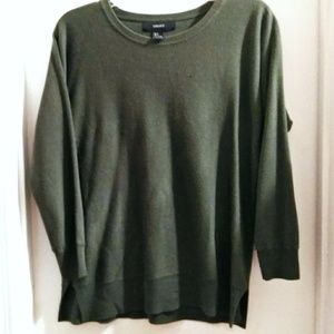 Olive Green Wool Crewneck Sweater (L)